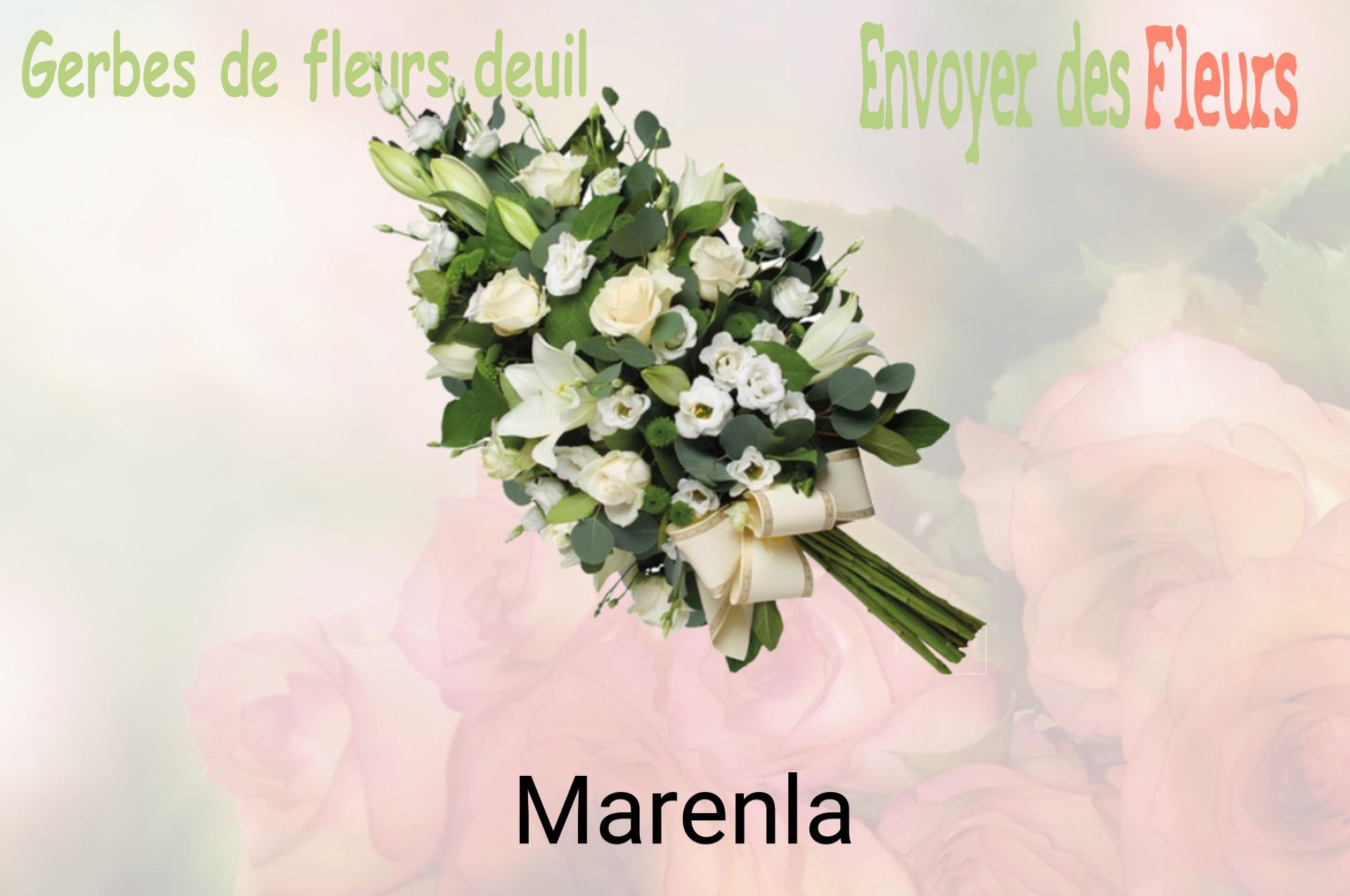 Gerbe de fleurs de deuil livrée à Marenla